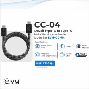 CC-04 EnCoil Type-C to Type-C Metal Head Nylon Braided