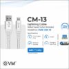CM-13 Lightning Cable Metal Head Nylon Braided