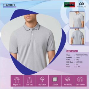 Peter England Grey Tshirt