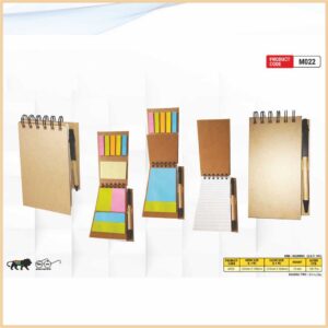 Eco-Friendly Wiro Note Pad With Sticky Note