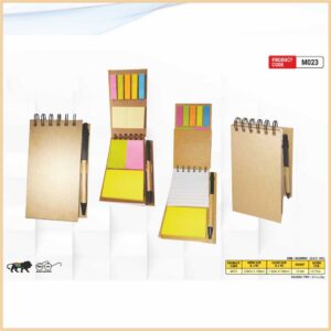 Eco-Friendly Wiro Note Pad With Sticky Note