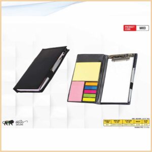 Foam Folder With Sticky Note Pad With Pen