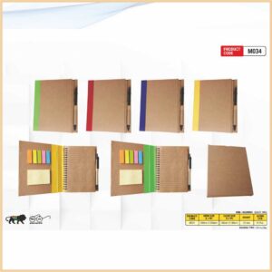 Eco-Friendly Wiro Note Pad With Sticky Note With Pen