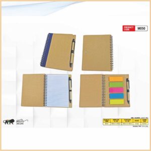 Eco-Friendly Wiro Note Pad With Sticky Note