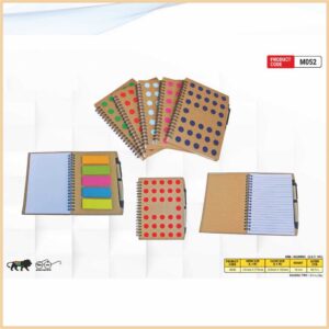 Eco-Friendly Wiro Note Pad With Sticky Note