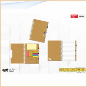 Eco-Friendly Wiro Note Pad With MULIPLE Sticky Note