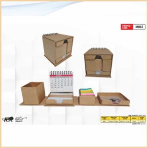Eco-Friendly Foldable Square Cube Box with Pen holder Sticky Note with calander