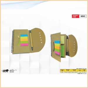 Eco-Friendly Wiro Note Pad With Sticky Note