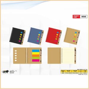 Eco-Friendly Wiro Note Pad With Sticky Note