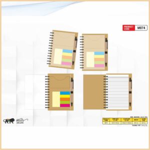 Eco-Friendly Sticky Note Pad with Transparent Top Cover