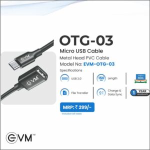 OTG-03 Micro USB Cable Metal Head PVC Cable