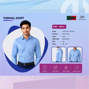 Peter England Blue Formal Shirt