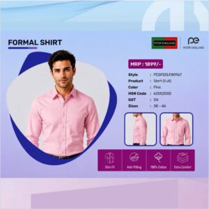 Peter England Pink Formal Shirt