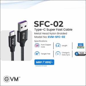 SFC-02 Type-C Super Fast Cable Metal Head Nylon Braided