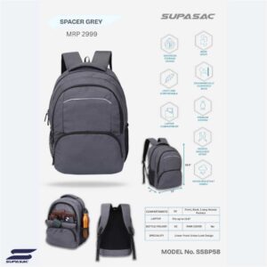 Supasac Spacer Grey Laptop Backpack