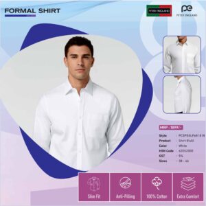 Peter England White Formal Shirt