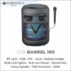 SPK-ZEBRONICS PORTABLE BLUETOOTH SPEAKER (BARREL 100)