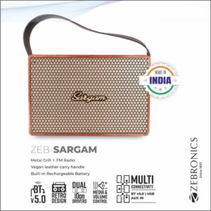 SPK-ZEBRONICS PORTABLE BLUETOOTH SPEAKER (SARGAM-C)
