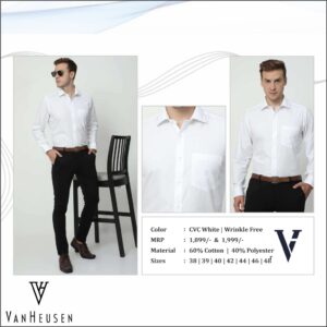 Van Heusen Formal Shirt for Men - CVC White