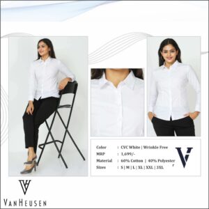 Van Heusen Formal Shirt for Women - CVC White