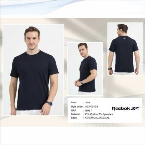 Reebok Round Neck Lycra - Navy Blue