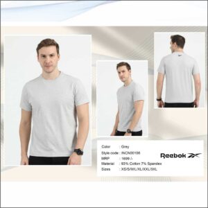 Reebok Round Neck Lycra - Grey