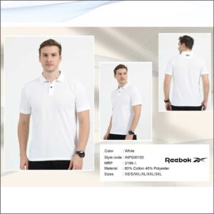 Reebok Polo PC 60% 40% Tshirt - White
