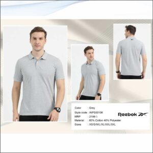 Reebok Polo PC 60% 40% Tshirt - Grey