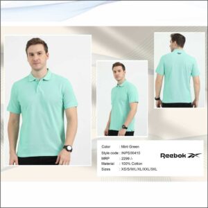 Reebok Polo 100% Cotton Tshirt - Mint