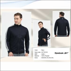 Reebok 100% Polyester Jacket - Navy Blue