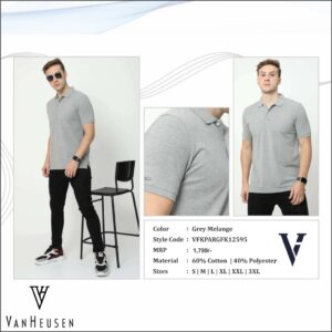 Van Heusen Polo Tshirt - Grey Melange