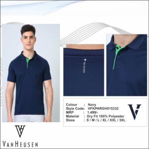 Van Heusen Dry Fit Polo Tshirt - Navy Blue