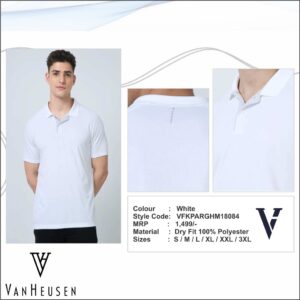 Van Heusen Dry Fit Polo Tshirt - White