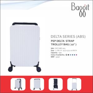 Baggit Delta Strap 22 inches ABS Hard Top Cabin Size Trolley Bag