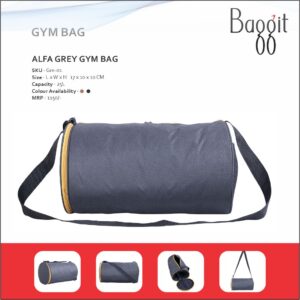 Baggit Alfa Grey Gym Bag