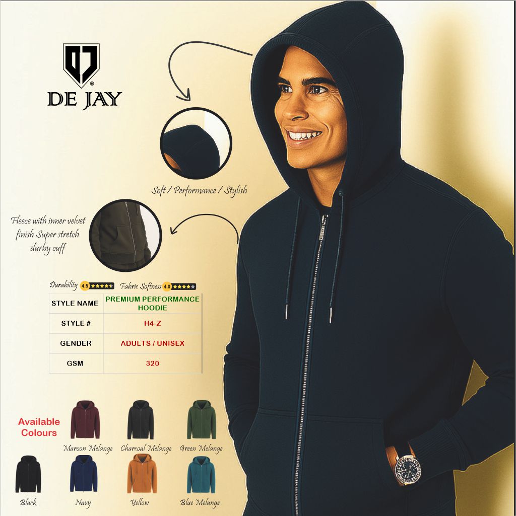 Dejay Hoodie with Zip And Kangaroo Pouch