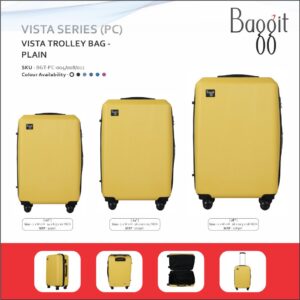 Baggit Plain ABS Material Hard Top Trolley Bag 3 Pcs Set