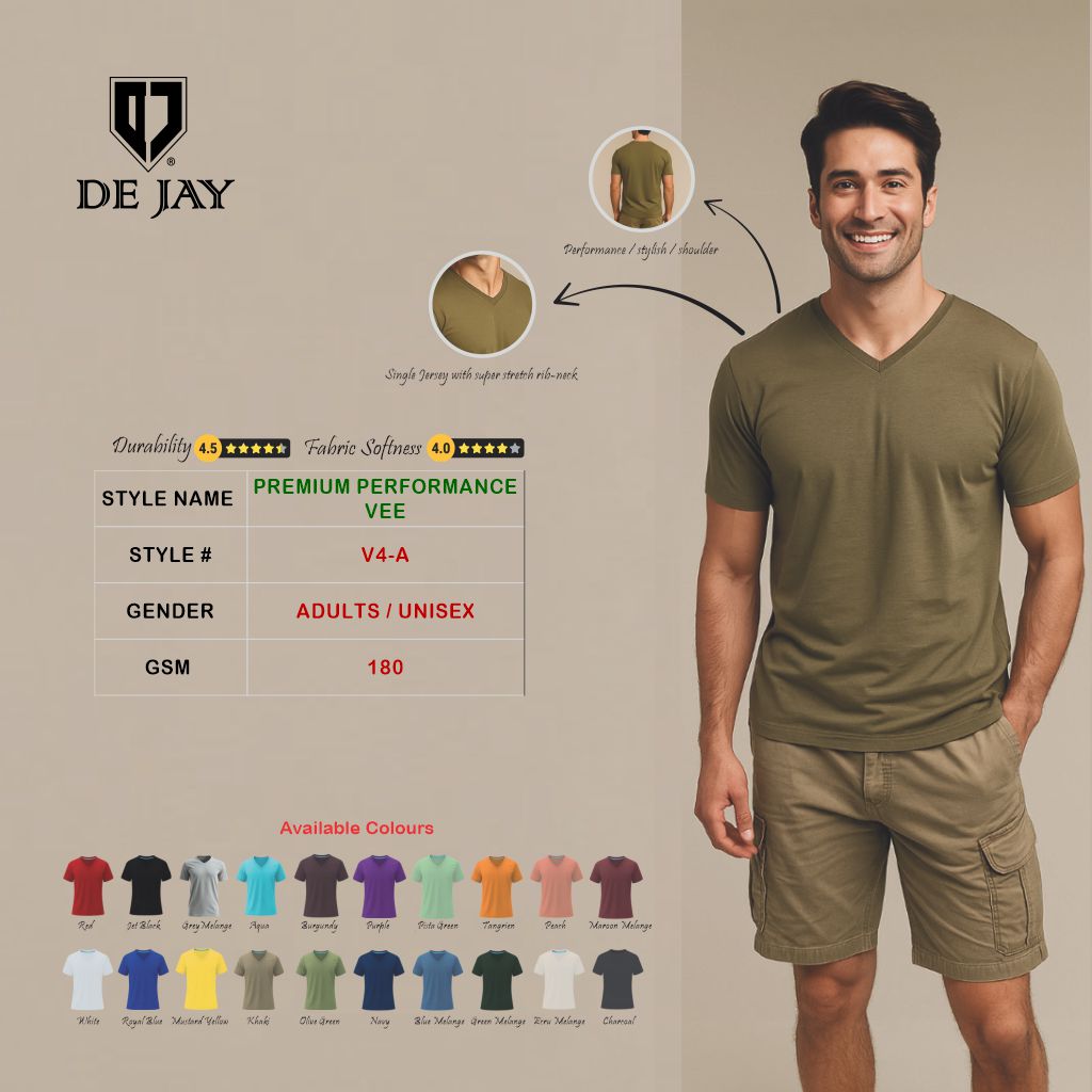 Dejay V Neck Half Sleeve Tshirt