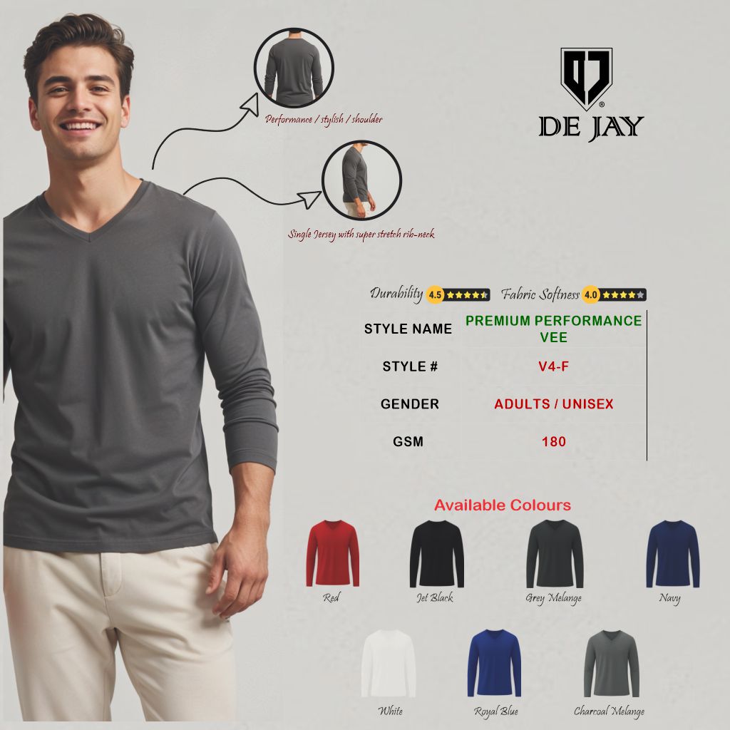 Dejay V Neck FullSleeve Tshirt