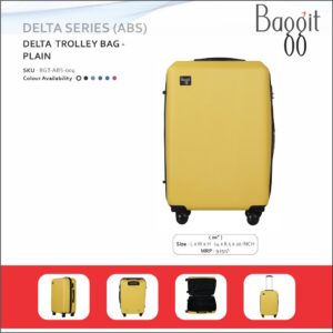 Baggit Plain 20 inches ABS Hard Top Cabin Size Trolley Bag