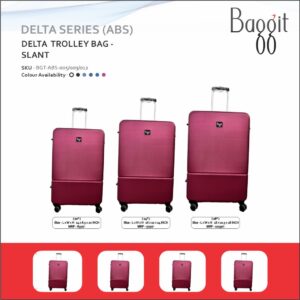 Baggit Plain ABS Material Hard Top Trolley Bag 3 Pcs Set
