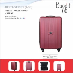 Baggit 4 Strap 24 inches ABS Hard Top Cabin Size Trolley Bag