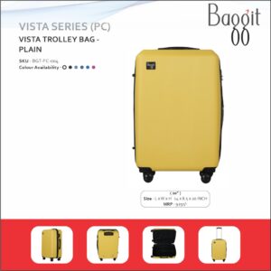 Baggit Plain 20 inches PC Hard Top Cabin Size Trolley Bag
