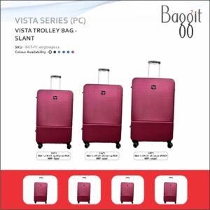 Baggit Slant PC Material Hard Top Trolley Bag 3 Pcs Set