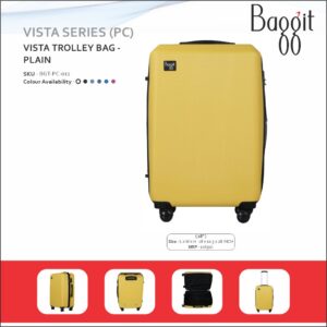 Baggit Plain 28 inches PC Hard Top Cabin Size Trolley Bag