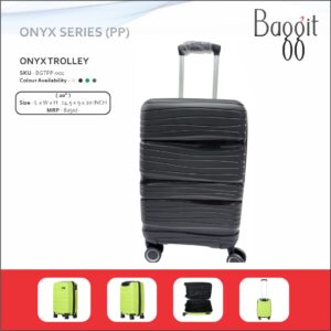 Baggit Onyx 20 inches PP Hard Top Cabin Size Trolley Bag