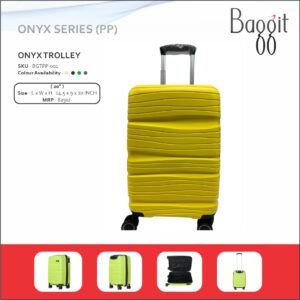 Baggit Onyx 20 inches PP Hard Top Cabin Size Trolley Bag