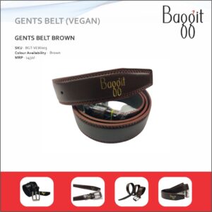 Baggit Vegan Leather Gents Belt Brown