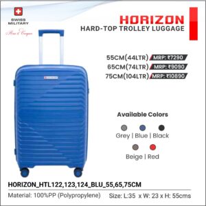 Swiss Military Horizon Hard Top Trolley Bag - 75 cms