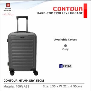 Swiss Military Contour Hard Top Trolley Bag - 55 cms